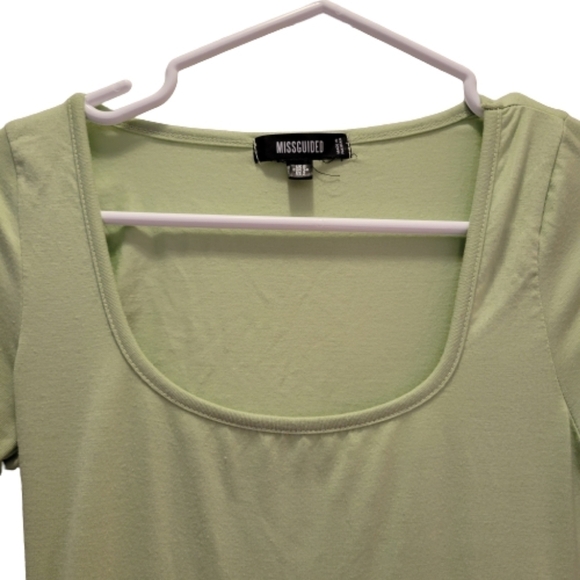 𝅺missguided bodycon green maxi dress - Picture 3 of 4